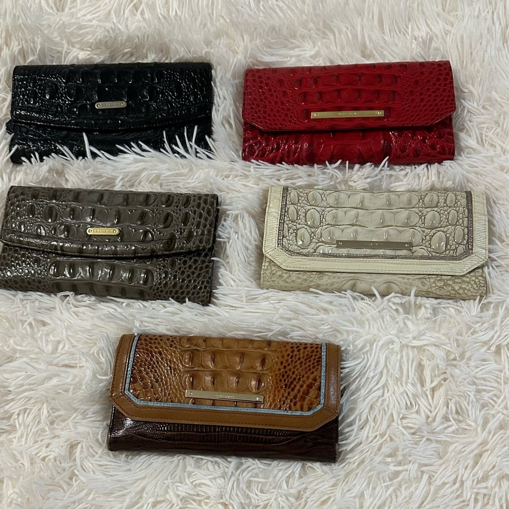 Brahmin vintage soft checkbook wallets. EACH 140$ - Picture 1 of 1